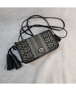 Coach Black Legacy Stripe Penny Flap Small Shoulder Bag #19919 - £115.21 GBP