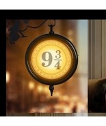 Harry Potter Hogwarts Express Platform 9 3/4 Wall Clock W/ Hook Stand - $38.71 CAD