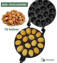 Walnut Cookie Mold Pastry Oreshki Nuts 16 Mold Skillet Non-stick Cookies... - $820.22 MXN