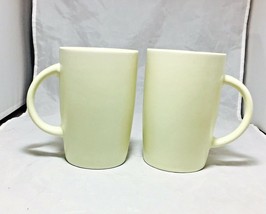 Starbucks coffee 2011 set of two 4 3/4&quot; Matte Cream Light Beige color 11... - $8.37