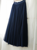 NAVY BLUE Tulle Maxi Skirt Women Custom Plus Size Long Tutu Skirts image 6