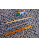 L273 VINTAGE SOVIET USSR RUSSIAN 3 BASIC ROLLER BALL PENS 1975 SET #2 - €5,96 EUR