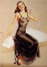 Pearl Frush Pin Up Girl Poster In Black Lingerie! Sexy Brunette Hot Photo Print! - $3.79