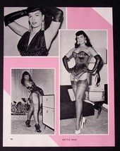 Bettie Page 2 Sided 8 1/2" X 11" Pin Up Sexy Photos Dressed To Kill! - $8.90