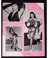 BETTIE PAGE 2-SIDED 8 1/2&quot; X 11&quot; PIN-UP SEXY PHOTOS DRESSED TO KILL! - £7.00 GBP