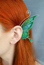 Fairy wing ear cuff no piercing, Fairy wing ear wrap, butterfly earring - $27.00+