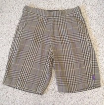 BILLABONG Surf Skate Shorts - sz 30 - Tan - Plaid - Fast Ship! - $15.83