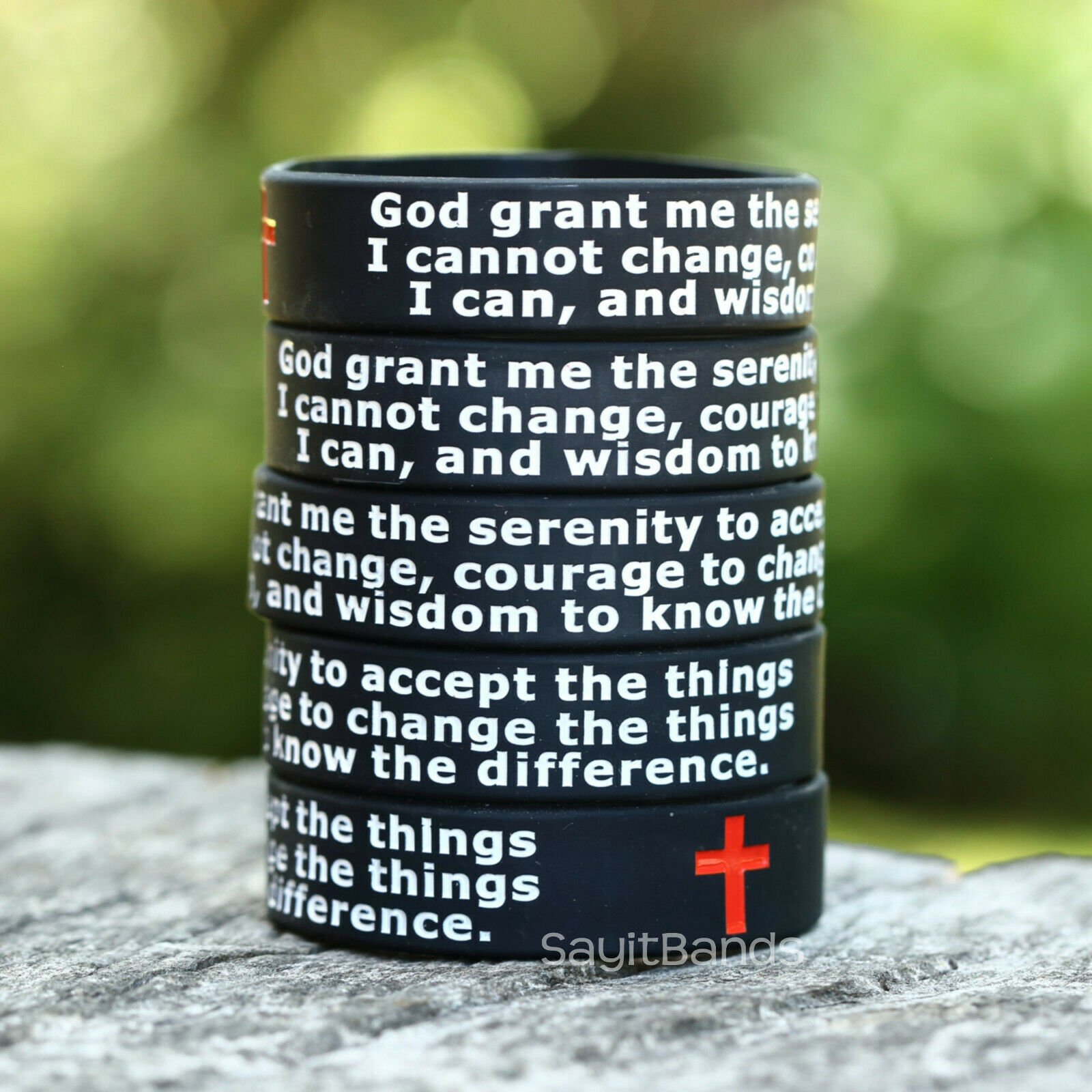 Serenity Prayer Wristbands - Motivation and Inspiration Wholesale Silico... - $9.78+