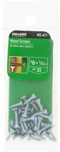 #6 x 1/2 in. Phillips Flat Head Wood Screw, Zinc Plated 31 pack BULLDOG ... - $17.11