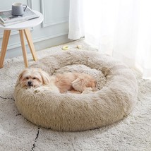 Calming Dog Bed &amp; Cat Bed, Anti-Anxiety Donut Dog Cuddler Bed, Warming Cozy Soft - £27.17 GBP