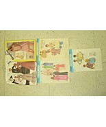 Lot of 5 Vintage Simplicity Crafts Fabric Cut Outs Mens Formal Womens Dr... - $8.49