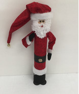 Handcrafted tall cardboard tube santa claus handmade holiday decoration - $27.16 CAD