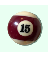 15 Pool Billiard Ball #15 2.25&quot; Burgundy Red Stripe 2 1/4&quot; Standard Size... - $13.47