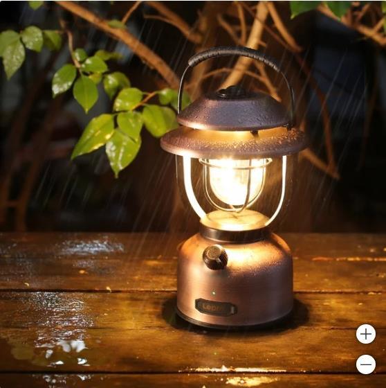 Lepro Lantern Retro Metal LED USB Rechargeable Dimmable Water-Resistant Compact Item image 4