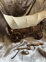 Broken Down Stage Coach A Must See Vintage Vintage Folk Art Wooden Covered Wagon - £52.38 GBP