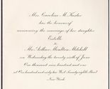 Arthur Moulton Mitchell &amp; Estelle M. Koster Marriage - Manhattan, NY (1901) - £12.56 GBP
