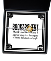 Funny Bracelet Booktrovert, Book Lover Sunflower-MC-Br  - £44.66 GBP