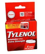 TYLENOL Extra Strength Caplets Fever Reducer and Pain Reliever 500mg - 6... - £3.80 GBP