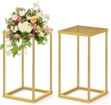 Wedding Centerpieces Vase, Gold Wedding Flower Stand, 2 Pcs Vase Column Flower S - £35.08 GBP