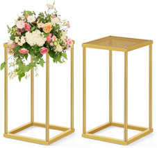 Wedding Centerpieces Vase, Gold Wedding Flower Stand, 2 Pcs Vase Column ... - $43.76