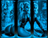 Glow in the Dark Harley Quinn in Lingerie with Deadpool Poster Cup Mug T... - $22.72