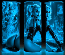 Glow in the Dark Harley Quinn in Lingerie with Deadpool Poster Cup Mug T... - £17.95 GBP