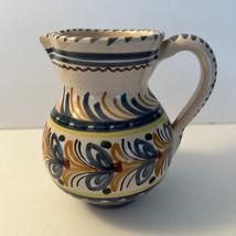 Spanish Pottery Small Pitcher Handmade  41/2” Tall - £8.51 GBP