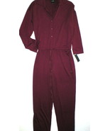 New NWT Designer Natori S Pajamas Lounge PJ Womens Dark Red Jumpsuit One... - £213.66 GBP