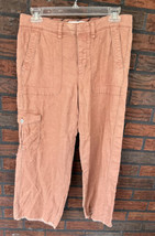 Anthropologie Hei Hei Cargo Pants 26 Stretch Cropped Frayed Hem Button F... - $7.60