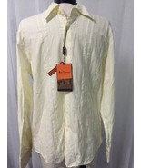 Ben Sherman Men&#39;s Shirt Cream Color Dress Casual Button Up Size Large New! - £39.45 GBP