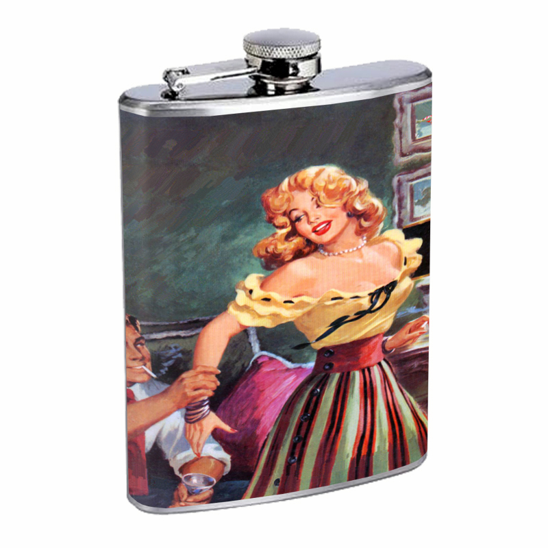 Flask 8oz Stainless Steel Classic Vintage Model Pin Up Girl Design-173 W... - $16.78 Flask 8oz Stainless Steel Classic Vintage Model Pin Up Girl Design-173 W... - $16.78