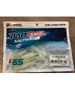 BaitFuel Saltwater Grub GO2 Grub Glow White 4” 6pk Fish Bait Soft Scented - $184.45 MXN