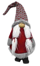 Red and Grey Spotted Hat Gnome with Pigtails - £40.14 GBP