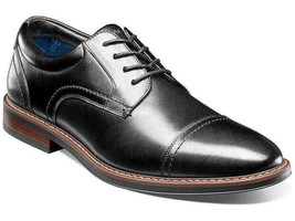 Nunn Bush Centro Flex Cap Toe Oxford Leather Shoes Dressy Black 84984-001 - £78.63 GBP