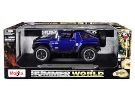 Hummer HX Concept Dark Blue Metallic &quot;Hummer World&quot; 1/18 Diecast Model C... - $61.29