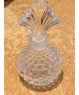 5&quot; Perfume bottle with Clear Glass Hobnail &amp; Fan Shape Stopper *Pre-Owne... - €17,09 EUR