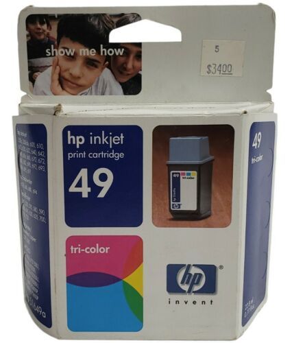Primary image for HP 49 Tri-Color Ink Cartridge GENUINE NEW Desk Jet Officejet 51649A