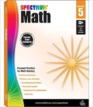 Spectrum 5th Grade Math Workbooks Ages 10 to 11 Math Workbooks Grade 5 Fracti... - £7.85 GBP