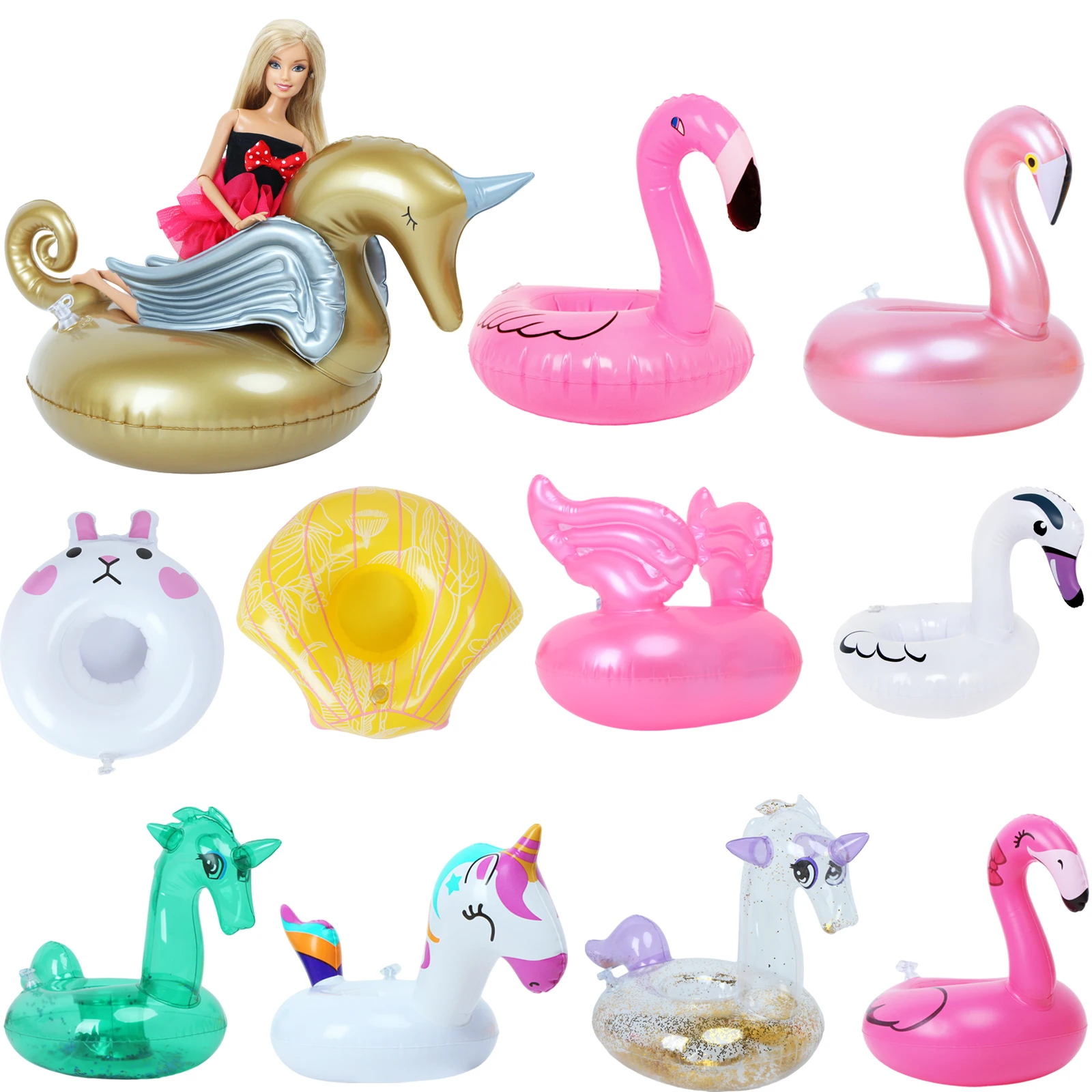 High Quality Doll Swimming Ring for Barbie Doll Mixed Style Animal Cute Bird - £8.84 GBP+