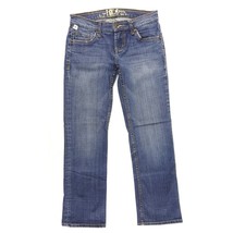 IT Los Angeles Size 24 Cropped Jean Straight Medium Wash Stretch Womens - £10.77 GBP