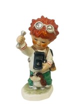 Goebel Hummel Figurine vtg Germany Redheads byj79 red heads Camera Shy 1971 dog - £51.42 GBP