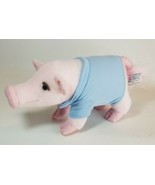 Gund Prissy &amp; Pop Pig Plush 11 in Blue Shirt Stuffed Animal 4054642 - £10.83 GBP