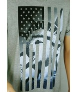Lady Liberty in Flag Men&#39;s L T-shirt Gray Preowned - £8.70 GBP