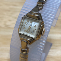 Vintage Elgin Lady 10k Gold Filled Cocktail Square Hand-Wind Mechanical Watch - £37.40 GBP