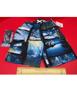 Joe Boxer Boy Clothes 8 Medium Swimwear Blue Aloha Swim Trunk Bathing Su... - $18.99