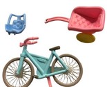 Fisher Price Loving Family Dream Dollhouse Bicycle Bike Blue/Pink With I... - $23.15