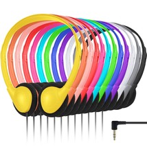 12 Pieces School Headphones Bulk Classroom Over Head Headphones Wired Ad... - £39.86 GBP