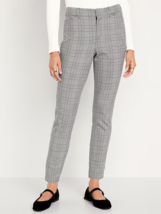 Old Navy Pixie Skinny Ankle Pants Womens 8 Gray Plaid Stretch NEW - £20.77 GBP