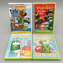 Lot of 4 DVD VeggieTales Rack, Shack &amp; Benny, Lyle Viking, Very Silly Songs - $24.74