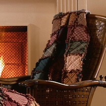 Donna Sharp Campfire Rag Quilted Throw Rustic Country Lodge Cotton Patchwork - £102.69 GBP